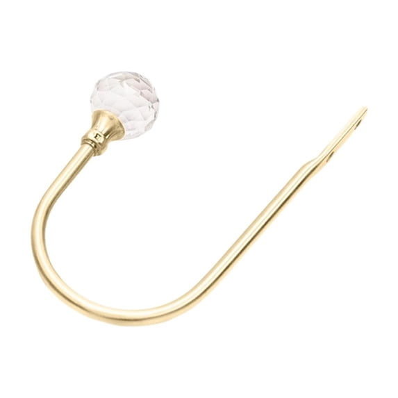 Curtain Holdbacks, U Shaped Metal Wall Hooks, 6.1x2.4 inch Curtain Tiebacks Hook, Decorative Curtain Hold with Clear Crystal Ball, Curtain Tie Pull Backs for Drapes, Home Window Decor,Copper