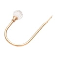 thumbnail image 1 of Curtain Holdbacks, U Shaped Metal Wall Hooks, 6.1x2.4 inch Curtain Tiebacks Hook, Decorative Curtain Hold with Clear Crystal Ball, Curtain Tie Pull Backs for Drapes, Home Window Decor,Gold, 1 of 9