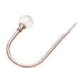 thumbnail image 1 of Curtain Holdbacks, U Shaped Metal Wall Hooks, 6.1x2.4 inch Curtain Tiebacks Hook, Decorative Curtain Hold with Clear Crystal Ball, Curtain Tie Pull Backs for Drapes, Home Window Decor,Rose Gold, 1 of 9