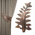 thumbnail image 1 of Curtain Holdbacks Vintage Leaf Design Curtain Drapery Tie Back, Big Leaf Curtain Tiebacks Novelty Fashion Curtain Hook U Shape Wall Hook Simple Modern Curtain Holdbacks, Accessories, 1 of 7