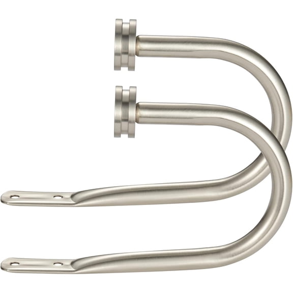 Curtain Holders, 2 Pack Matte Nickel Decorative Curtain Holdbacks for Wall Curtain Drapery