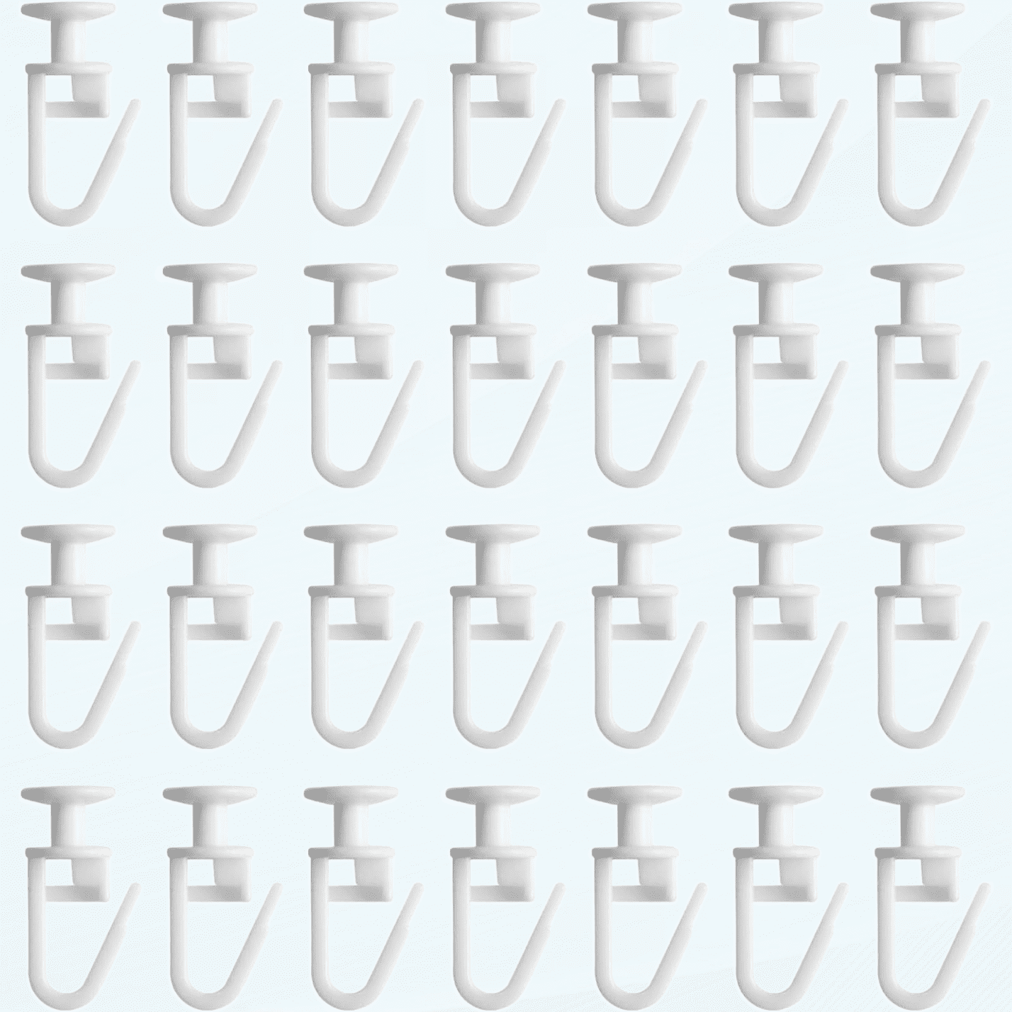 Curtain Hooks Plastic 100 Pcs Curtain Track Glider Hooks 11 mm Curtain