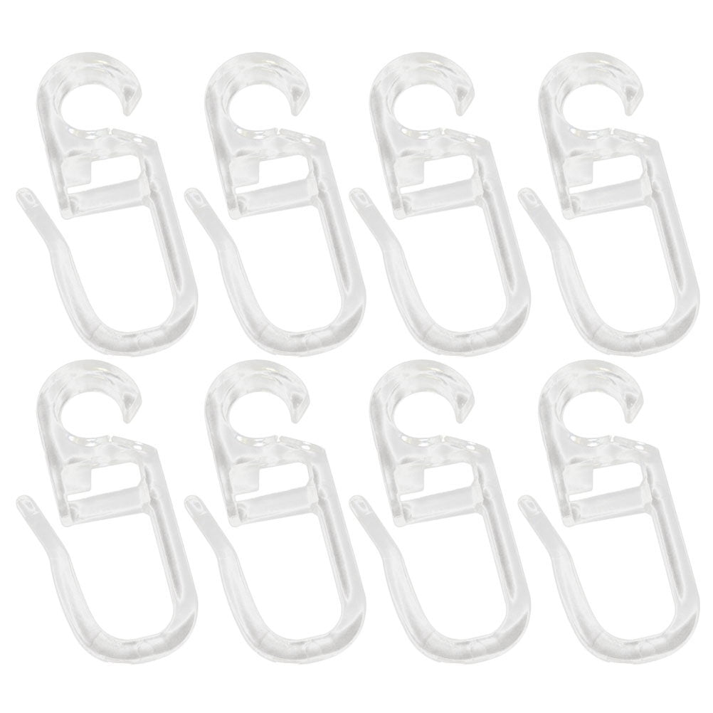 Curtain Hooks Shower Plastic Drapes Track Drapery Hook Rail Glider Rod