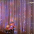 thumbnail image 1 of Curtain LED String Light 2025 Christmas Lights Holiday Party Supplies Outdoor Garland New Year Party Garden Home Wedding Decor (Multicolor,4x3M 450LEDs), 1 of 7