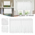 thumbnail image 1 of Curtain,Lace Floral Lace Curtains Kitchen Coffee Curtains Bedroom Rod Curtains Lace Short Curtains Lace Curtains 54 X 24 Inches 1Panels, 1 of 9