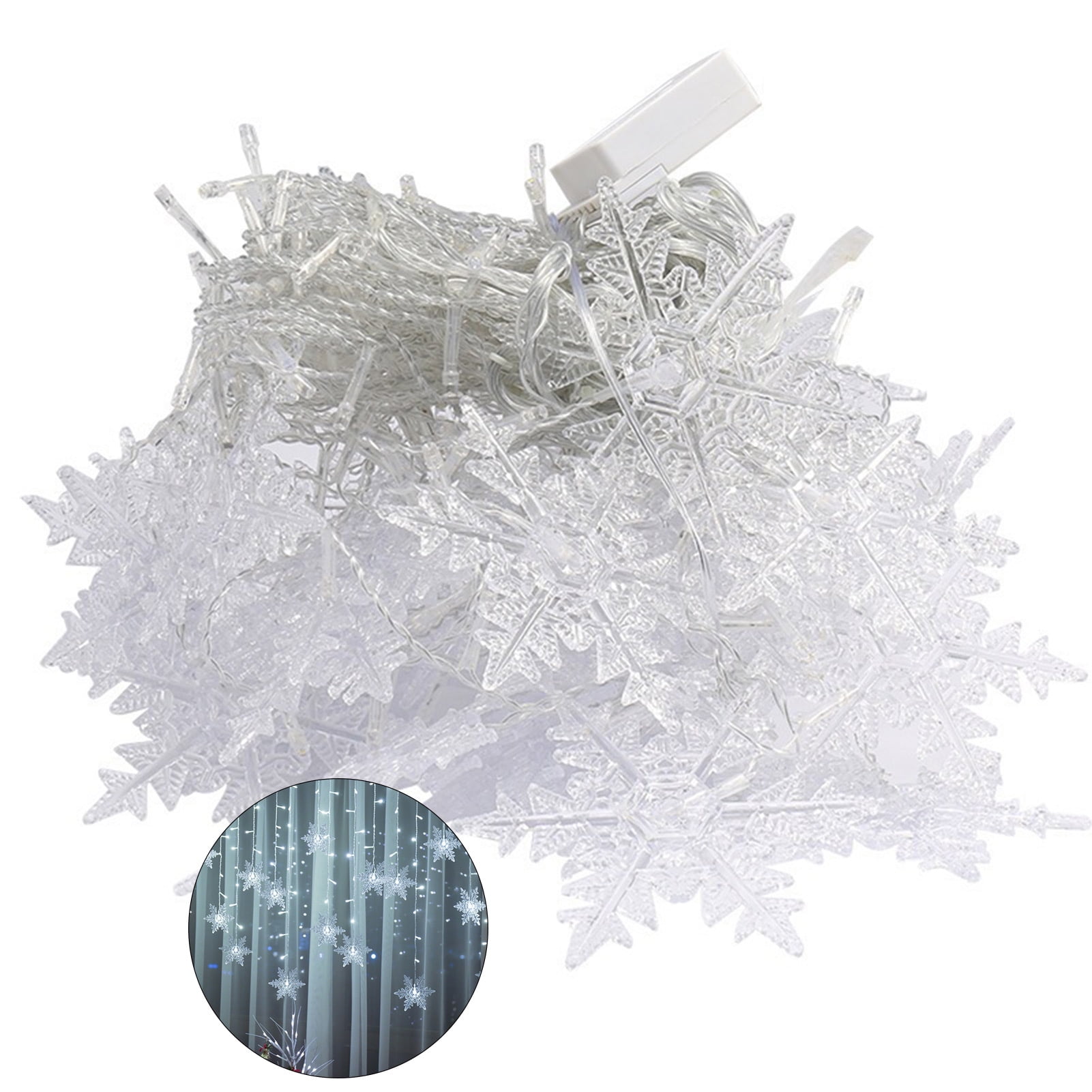 Curtain Lamp Christmas Snowflake Icicle Lights LED String Light for
