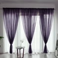 thumbnail image 1 of Curtain,Leaves Sheer Curtain Tulle Window Treatment Voile Drape Valance 1 Panel Fabric, 1 of 4