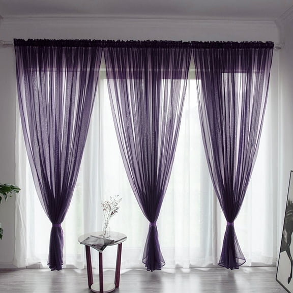 Curtain,Leaves Sheer Curtain Tulle Window Treatment Voile Drape Valance 1 Panel Fabric