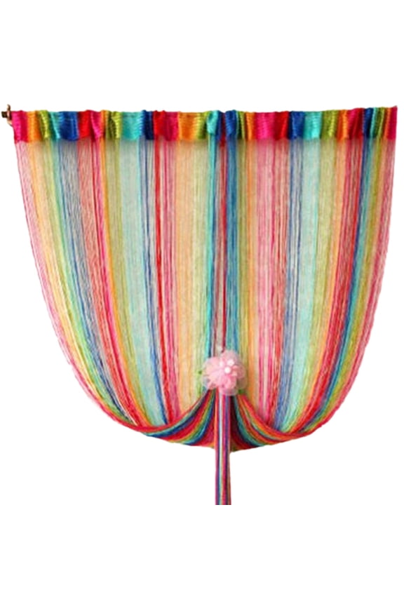 Colorful Curtain Line Rainbow With 6 Colors Curtains In The Living Room Bedroom Door Home Decorative 78.74*39.37Inch