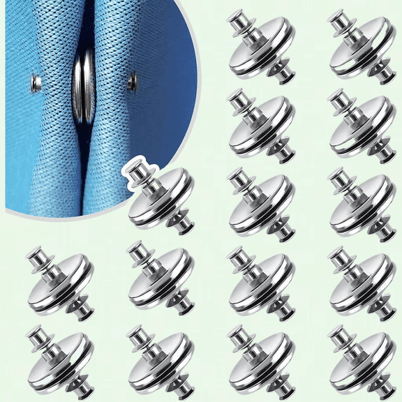 Curtain Magnets Closure, 15 Pairs, Prevent Light Leaks, Magnetic Holdbacks
