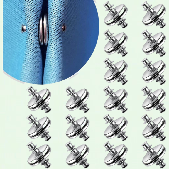 Curtain Magnets Closure, Set of 18, Prevent Light Leaks, Magnetic Holdback Button