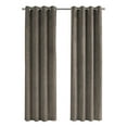 thumbnail image 1 of Curtain Panel 2pcs Set 54"W X 84"L Grommet Bedroom Kitchen Velvet Beige, 1 of 9