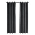 thumbnail image 1 of Curtain Panel 2pcs Set 54"W X 84"L Grommet Bedroom Kitchen Velvet Grey, 1 of 6
