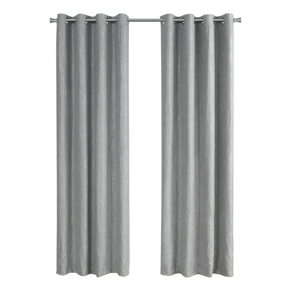 Curtain Panel 54"W X 95"L Grommet Bedroom Kitchen Micro Suede Grey
