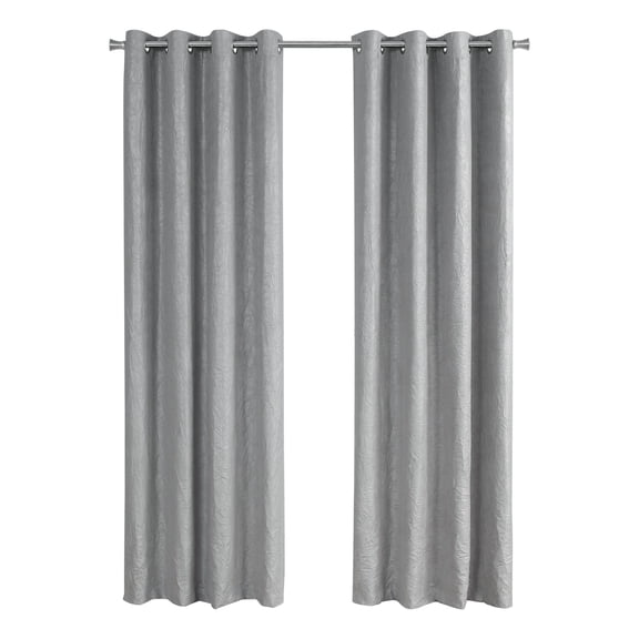 Curtain Panel 54"W X 95"L Grommet Bedroom Kitchen Micro Suede Grey