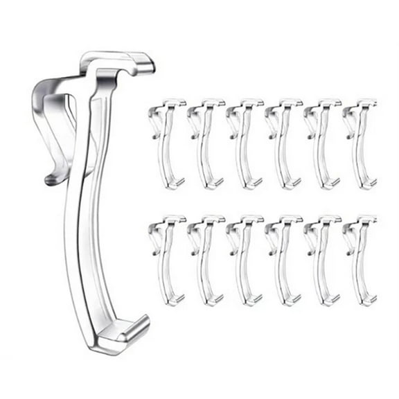 Curtain Panel Clips Clearance, Furenl 12 Piece Set of 2.5 Inch Curtain Trim Clips Vertical Curtain Curtain Positioning Clip Accessories, White