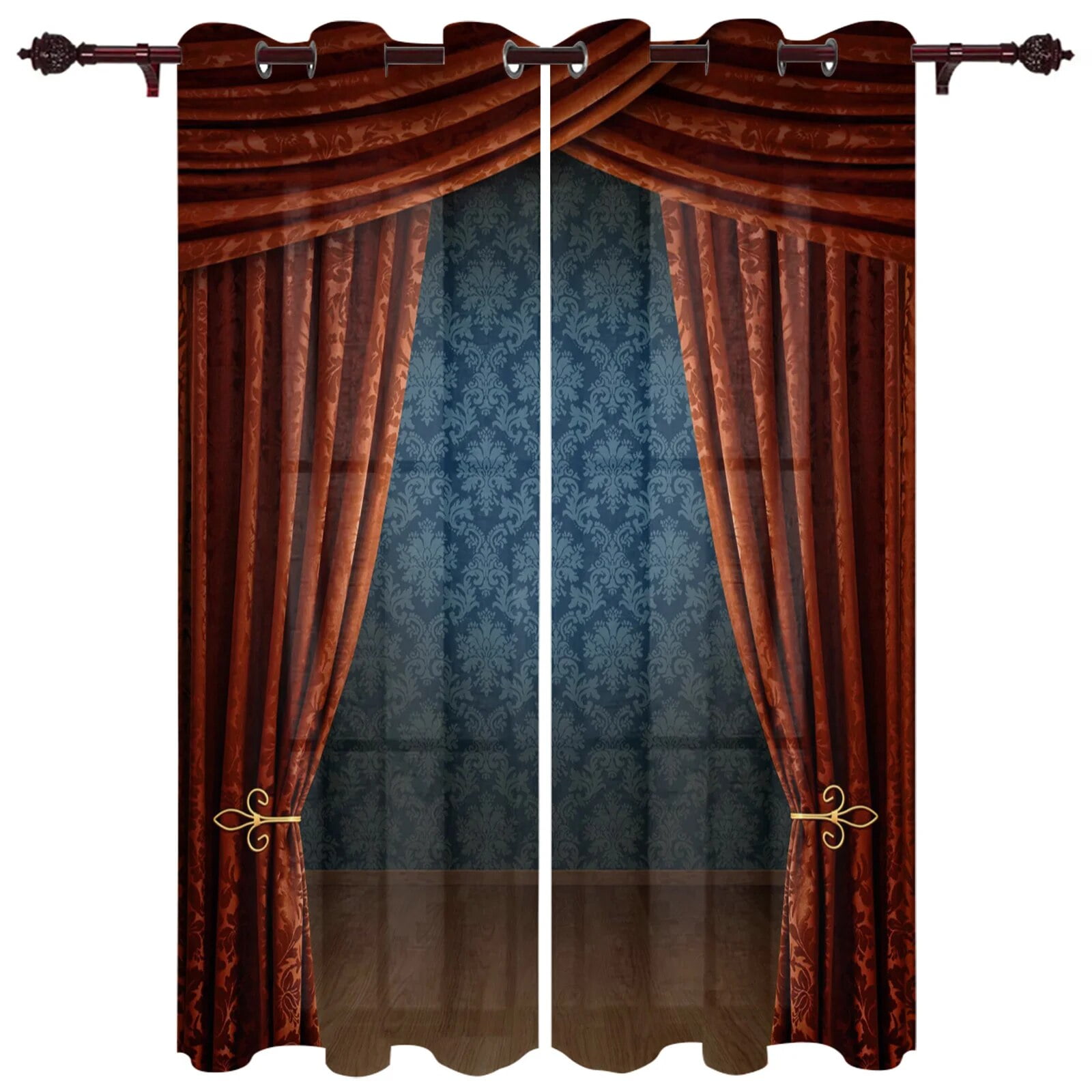 Curtain Pattern Theater Curtains For Living Room Bedroom Luxury Valance