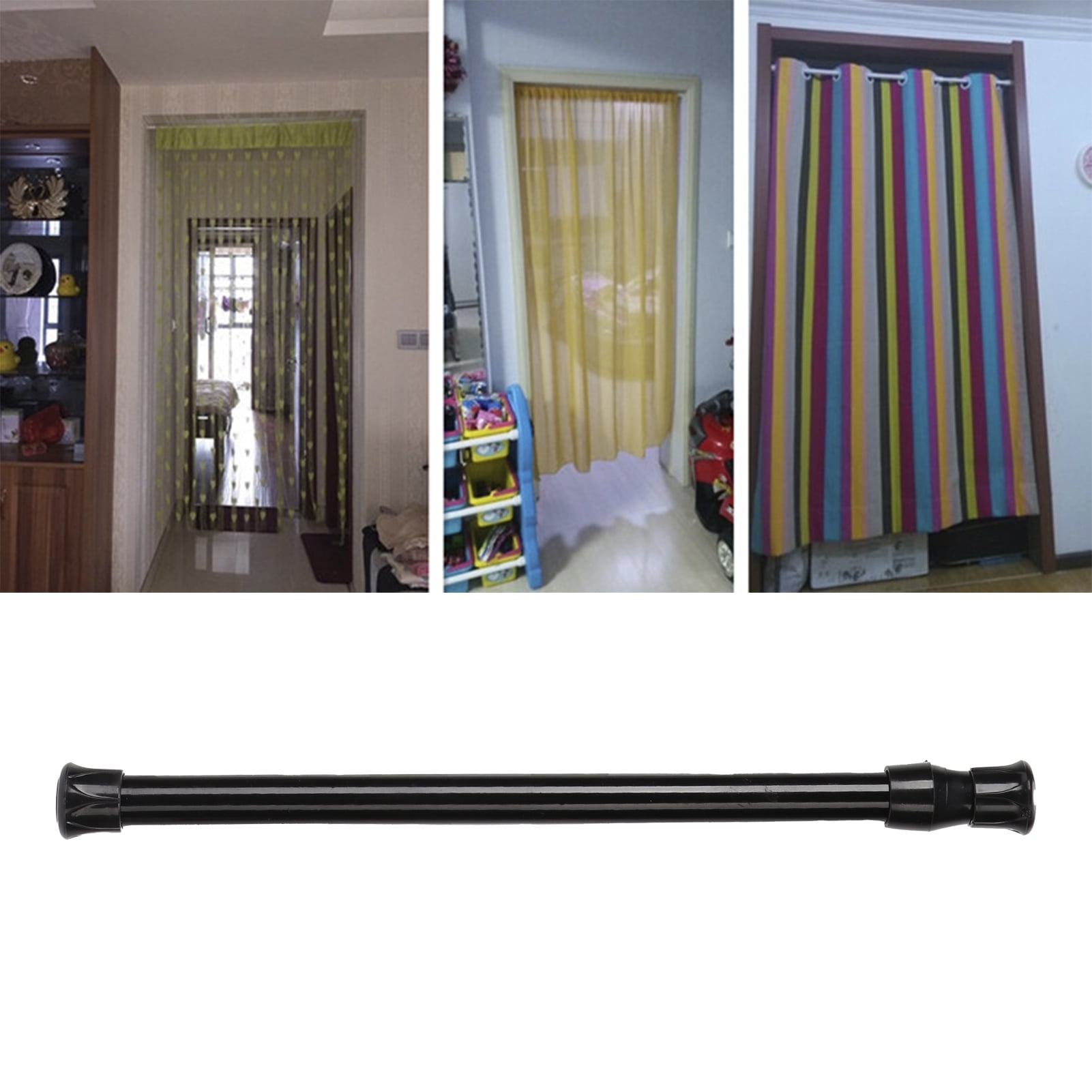  Curtain Rods for Windows 28 to 42 inch, Heavy Duty 1 Diameter Drapery  Rod with Brackets, Adjustable Splicing Curtain Pole Easy Install for  Bedroom, Kitchen, Black : Home & Kitchen