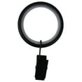 thumbnail image 1 of Urbanest 1.5" Metal Curtain Rod Rings with Clips, Fits up to 1″ Rod – Durable Drapery Rings for Smooth Gliding & Secure Grip, 32 Pieces, Black, 1 of 1