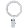thumbnail image 1 of Urbanest 1.5" Metal Curtain Rod Rings with Clips, Fits up to 1″ Rod – Durable Drapery Rings for Smooth Gliding & Secure Grip, 8 Pieces, Glossy White, 1 of 1