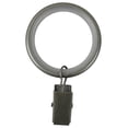 thumbnail image 1 of Urbanest 1.5" Metal Curtain Rod Rings with Clips, Fits up to 1″ Rod – Durable Drapery Rings for Smooth Gliding & Secure Grip, 16 Pieces, Pewter, 1 of 1