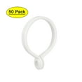 thumbnail image 1 of Curtain Rings with Snap Closure for Curtain Rods Plastics White 50 Pack, 1 of 5