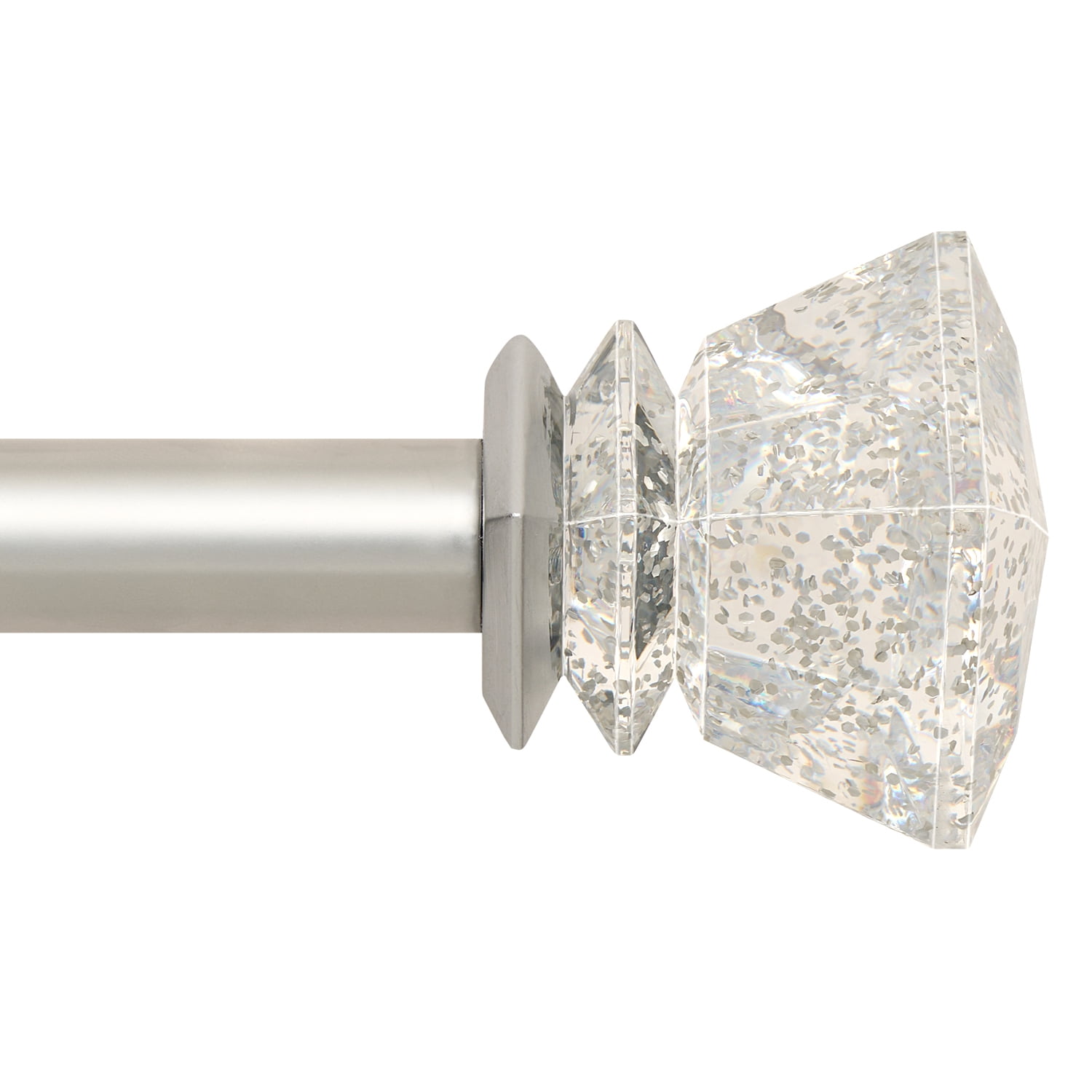 Curtain Rod 1inch Diameter Adjustable Window Drapery Rods with clear color acrylic plexiglass