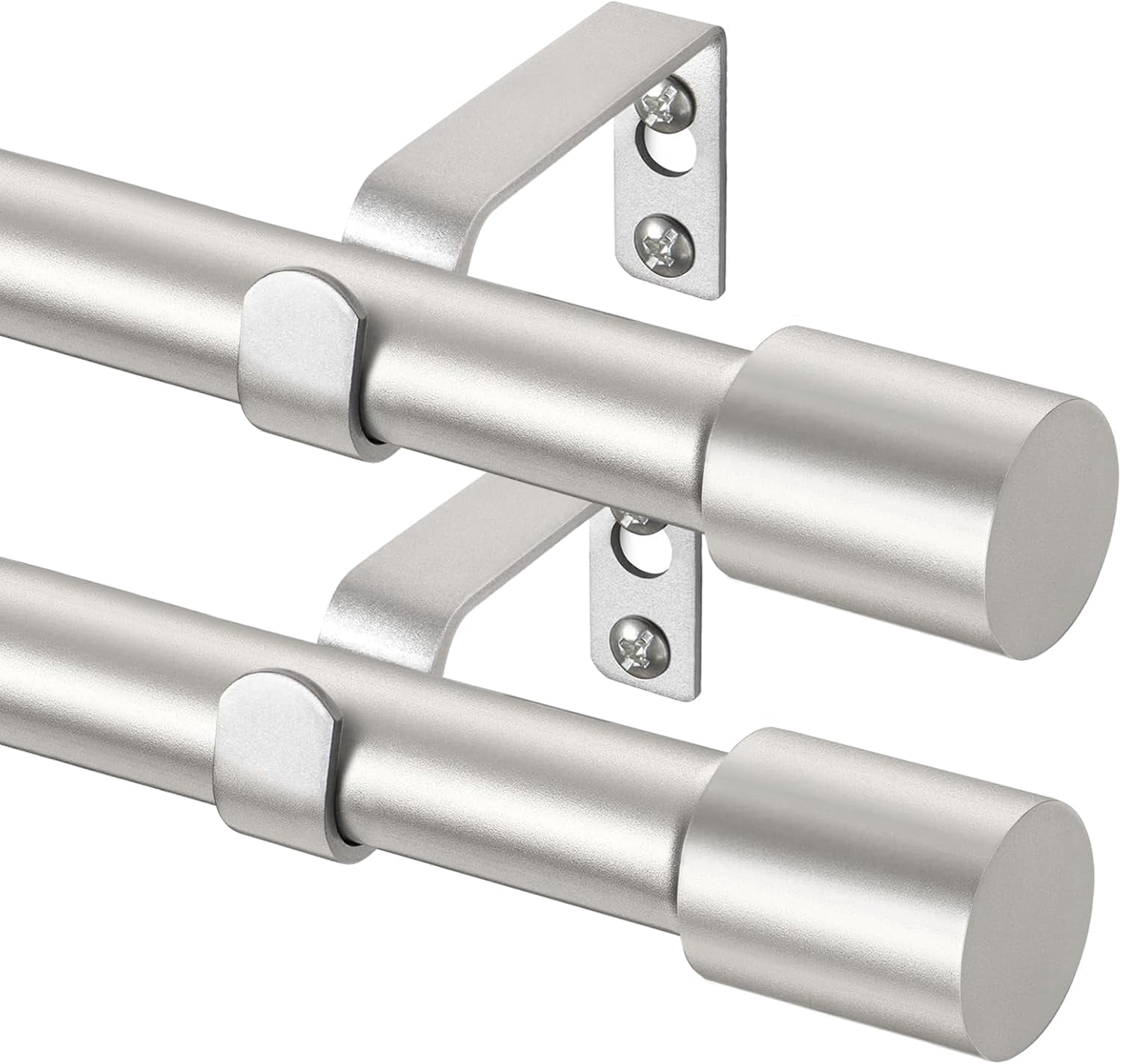 Window Display Rods Curtain Rod 2 pack, 32 to 58 Inch(2.6-4.8ft), Telescoping Splicing 3/4 ...