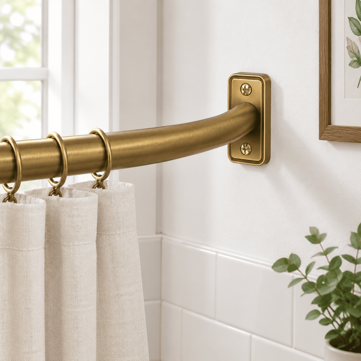Slippers Heavy Curtain Rod 66-120 Inch 1