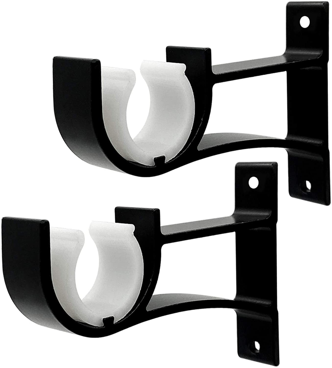 Curtain Rod Bracket, Curtain Rod Holders Brackets Black Heavy Duty Curtain Rod Hooks For Drapes