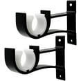 Curtain Rod Bracket, Curtain Rod Holders Brackets Black Heavy Duty