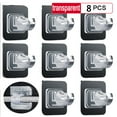 thumbnail image 1 of Curtain Rod Bracket No Drilling, Self Adhesive Sticky Wall Hooks for Nail Free Adjustable Curtain Rod Bracket Holder, Wall Brackets Hanger for Towel Rod, Curtain Pole,8Pcs, 1 of 7