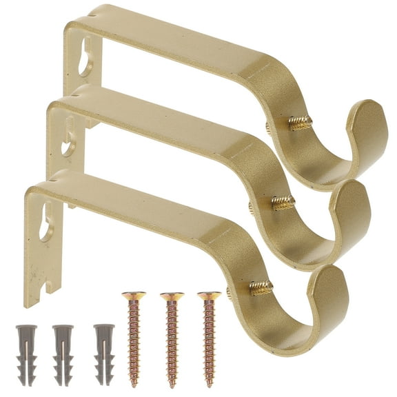 Curtain Rod Bracket Hooks Brackets for Rods Holder outside Mounted Blinds Single Shot