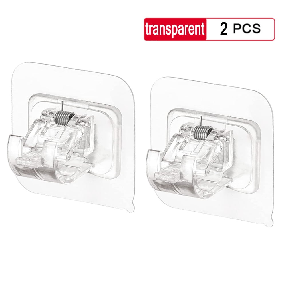 Curtain Rod Bracket No Drilling, Self Adhesive Sticky Wall Hooks for