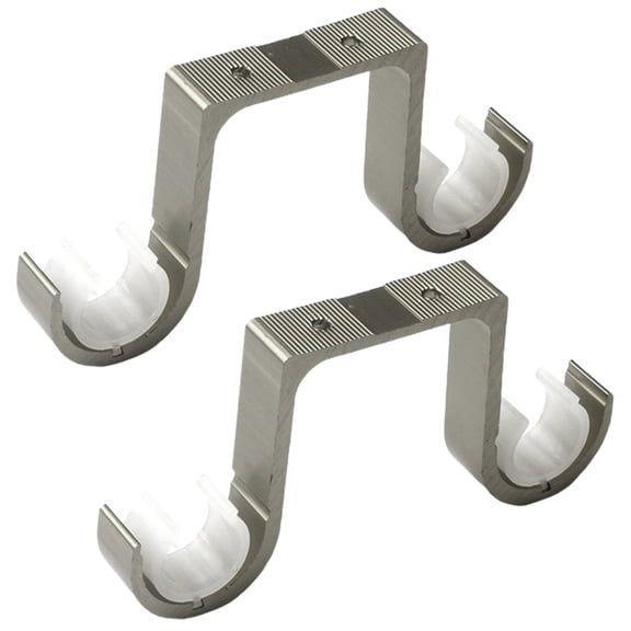 Curtain Rod Brackets Double Rod Ceiling-Mount Curtain Holders Curtain Brackets Curtain Rod Holders for 28-33mm Rod