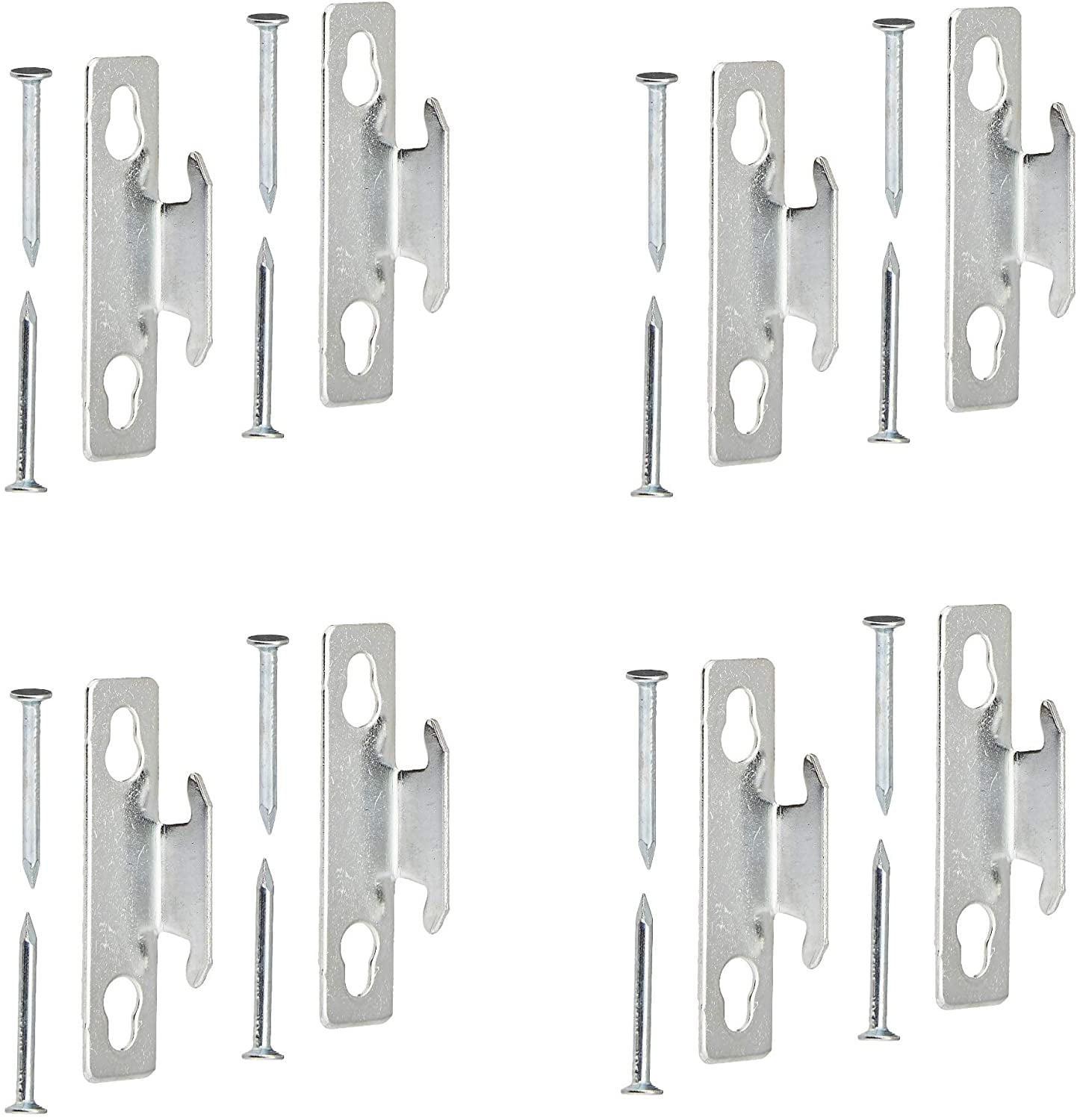 Curtain Rod Brackets Set, 4 Pack Heavy Duty Metal Wall Mount Curtain ...