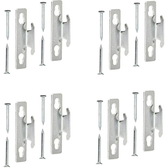 Curtain Rod Brackets Set, 4 Pack Heavy Duty Metal Wall Mount Curtain ...