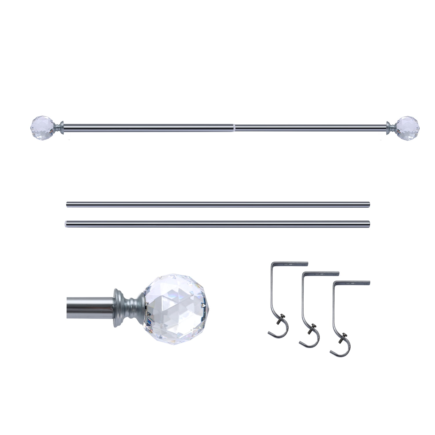 Curtain Rod Chrome Extendable Curtain Rod 28