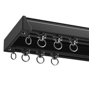 Curtain Rod Curtain Track System, Double Aluminum Alloy Rails, Sliding Ceiling Rails for Living Room Bathroom Bedroom