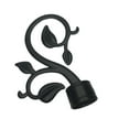 thumbnail image 1 of Curtain Rod Finials under $5! CQCYD Set of 2 Curtain Rod Finials, 28mm Diameter Leaf Design End Caps, Decorative Curtain Rod Tips, Iron Look Plastic Finials for Window Treatment, 1 of 7