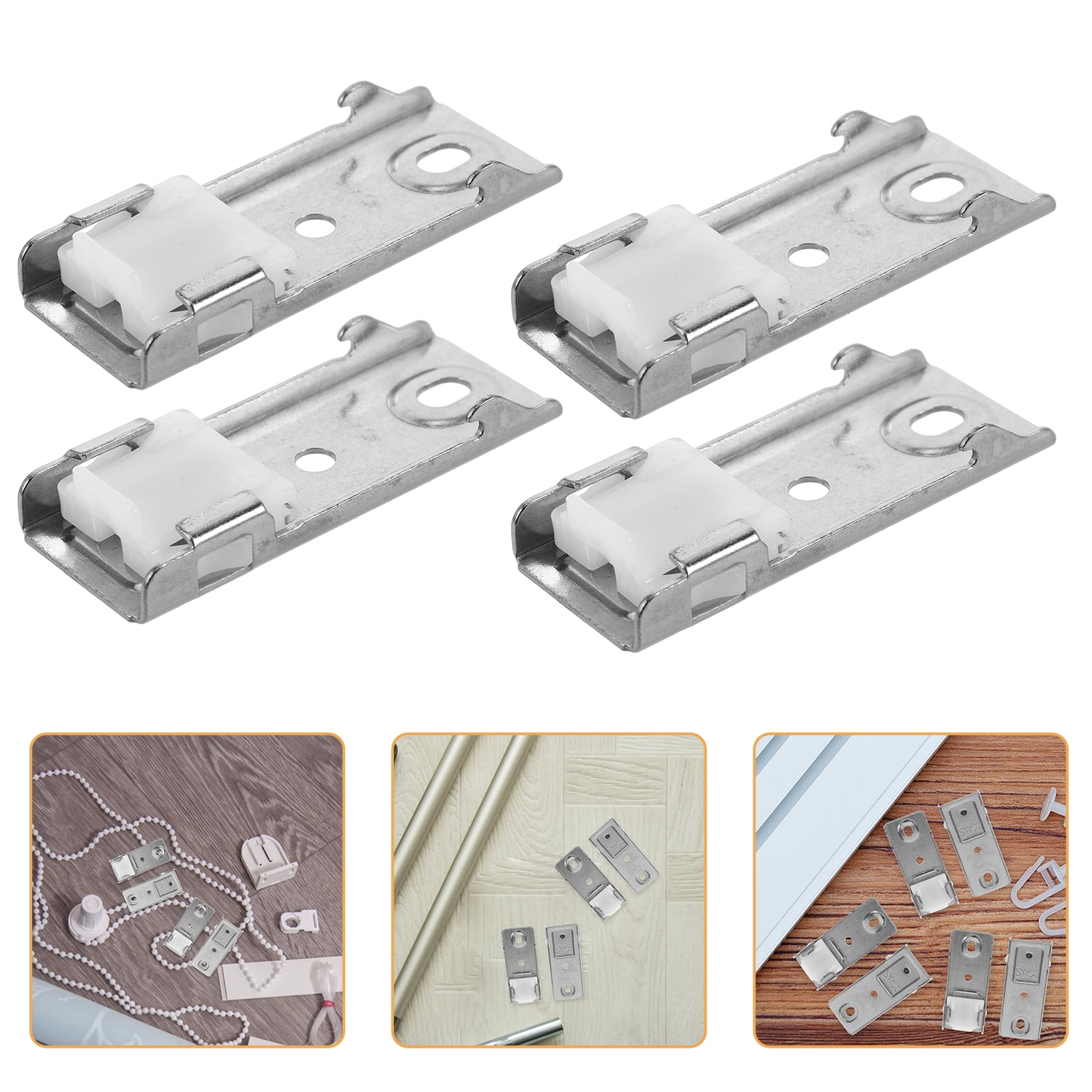 Curtain Rod Hardware Brackets,6Pcs Curtain Tops Installation Single ...