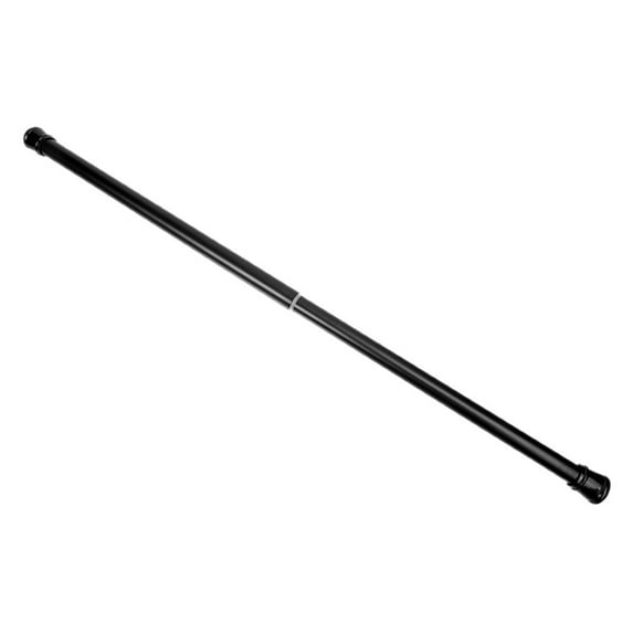 FENGGUIQU Round Black Carbon Steel Extendable Curtain Pole for Home Improvement Load Bearing