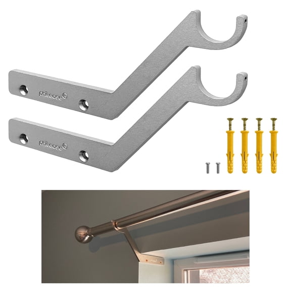 Curtain Rod Bracket Quick Fit - Heavy Duty - Curtain Rod Holder by Phil-ease