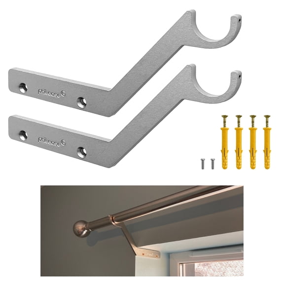 Curtain Rod Bracket Quick Fit - Heavy Duty - Curtain Rod Holder by Phil-ease