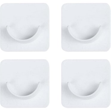 10pcs Rod Bracket No Drilling 8pcs, Self Adhesive Nail Free Curtain Rod Wall Brackets Hooks Adjustable Drapery Towel Holder Fixing Hook Home Bathroom Kit