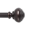 thumbnail image 1 of SnugSet 1" Bronze Taylor Knob Adjustable Single Curtain Rod, 36"-72", 1 of 6