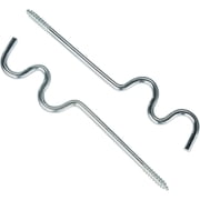 Levolor Curtain Rod Support Hook Set - Hardware Included - 3 Pack, Silver