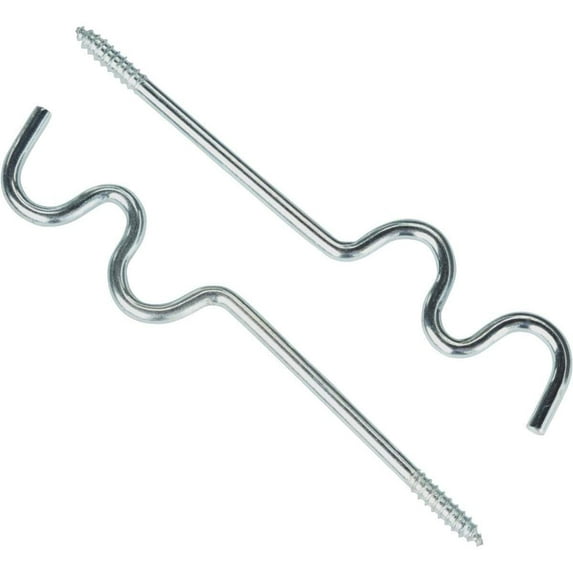 Levolor Curtain Rod Support Hook Set - Hardware Included - 3 Pack, Silver