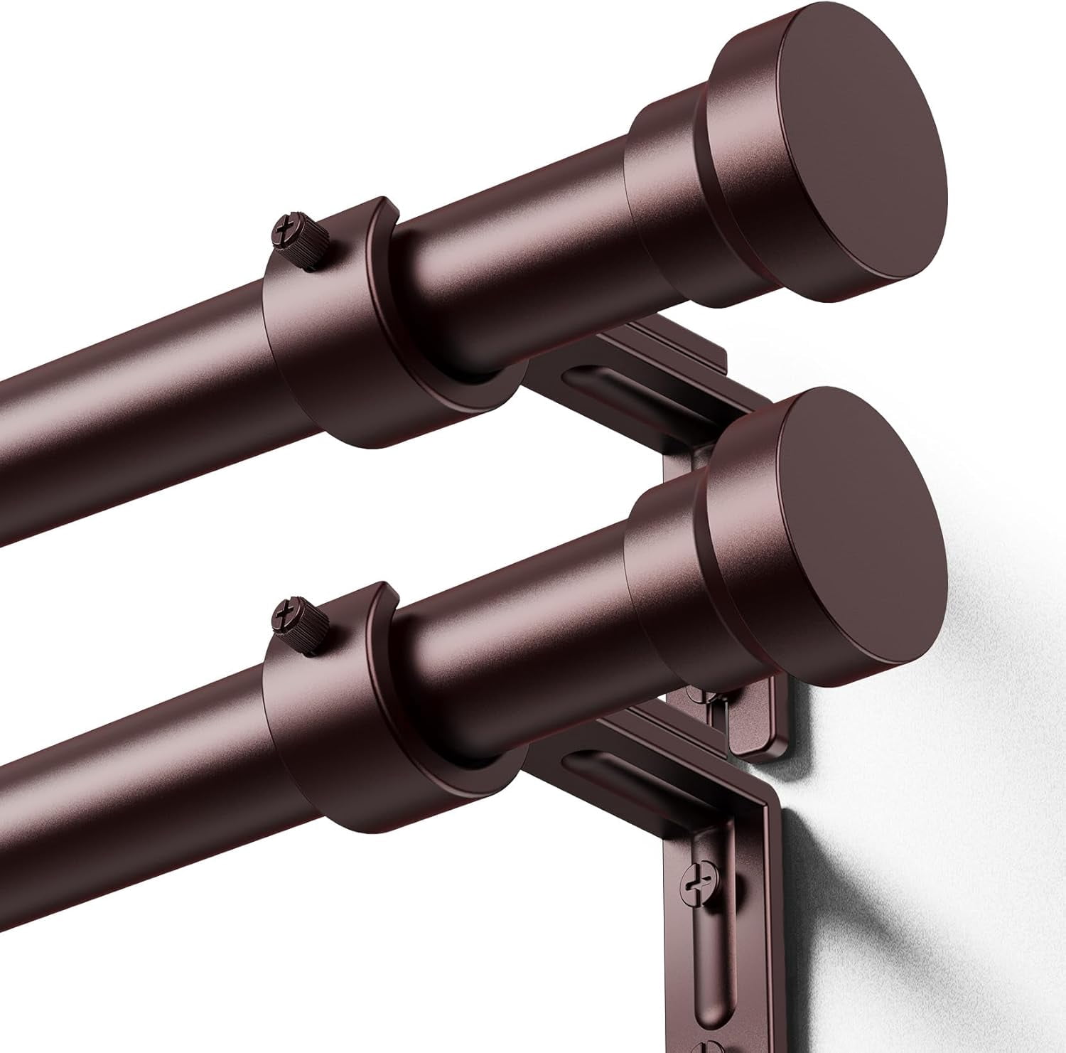Curtain Rods 2 Pack 32-144 Inch, Heavy Duty 1 Inch Curtain Rod, Bronze ...