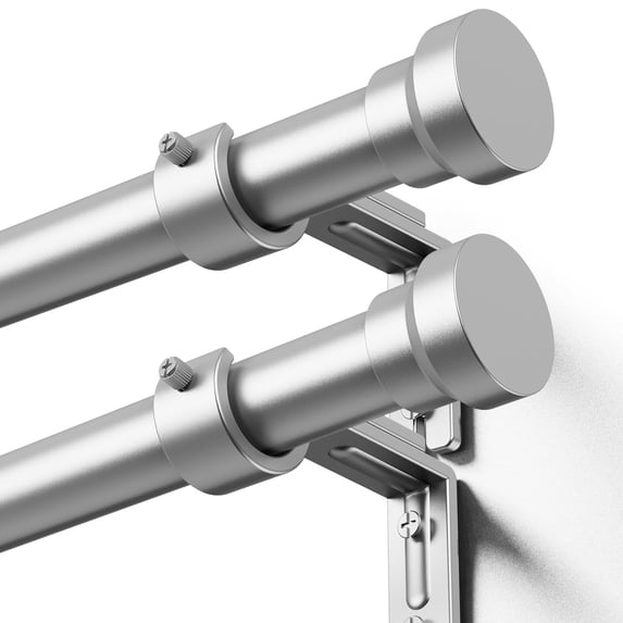 Curtain Rods 2 Pack 32-144 Inch Heavy Duty 1 Rod Extra Long Adjustable ...